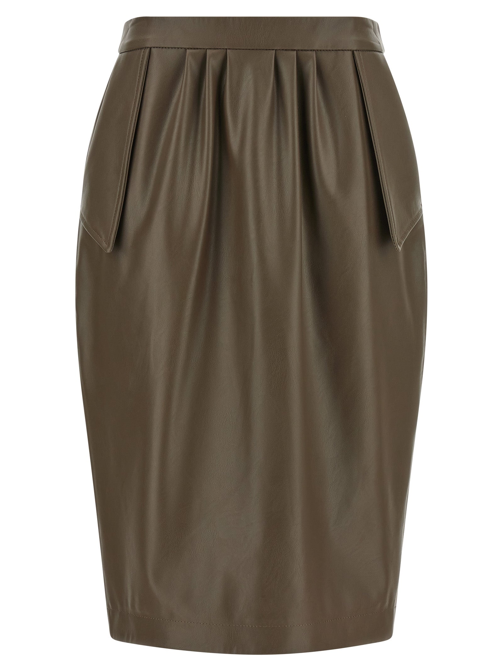 Stella McCartney Brauner Midirock aus Polyester