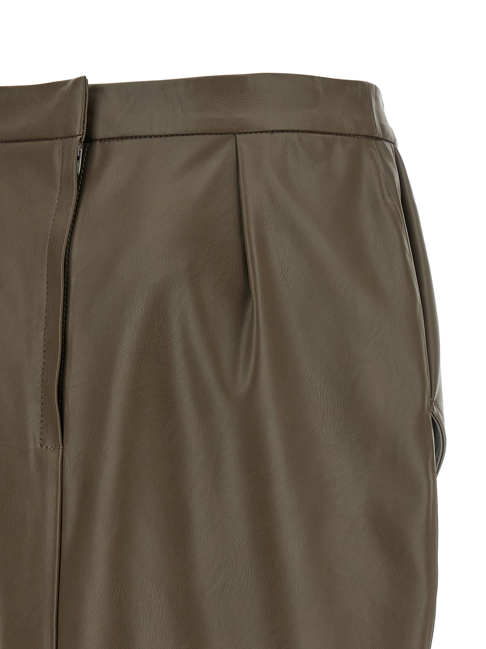 Stella McCartney Brauner Midirock aus Polyester