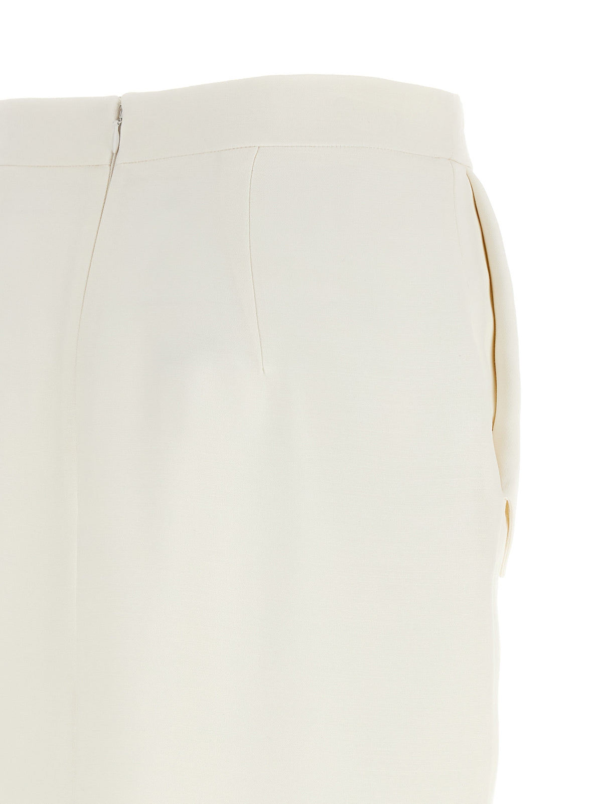 Stella McCartney Weißrock aus Polyester, Midi-Länge