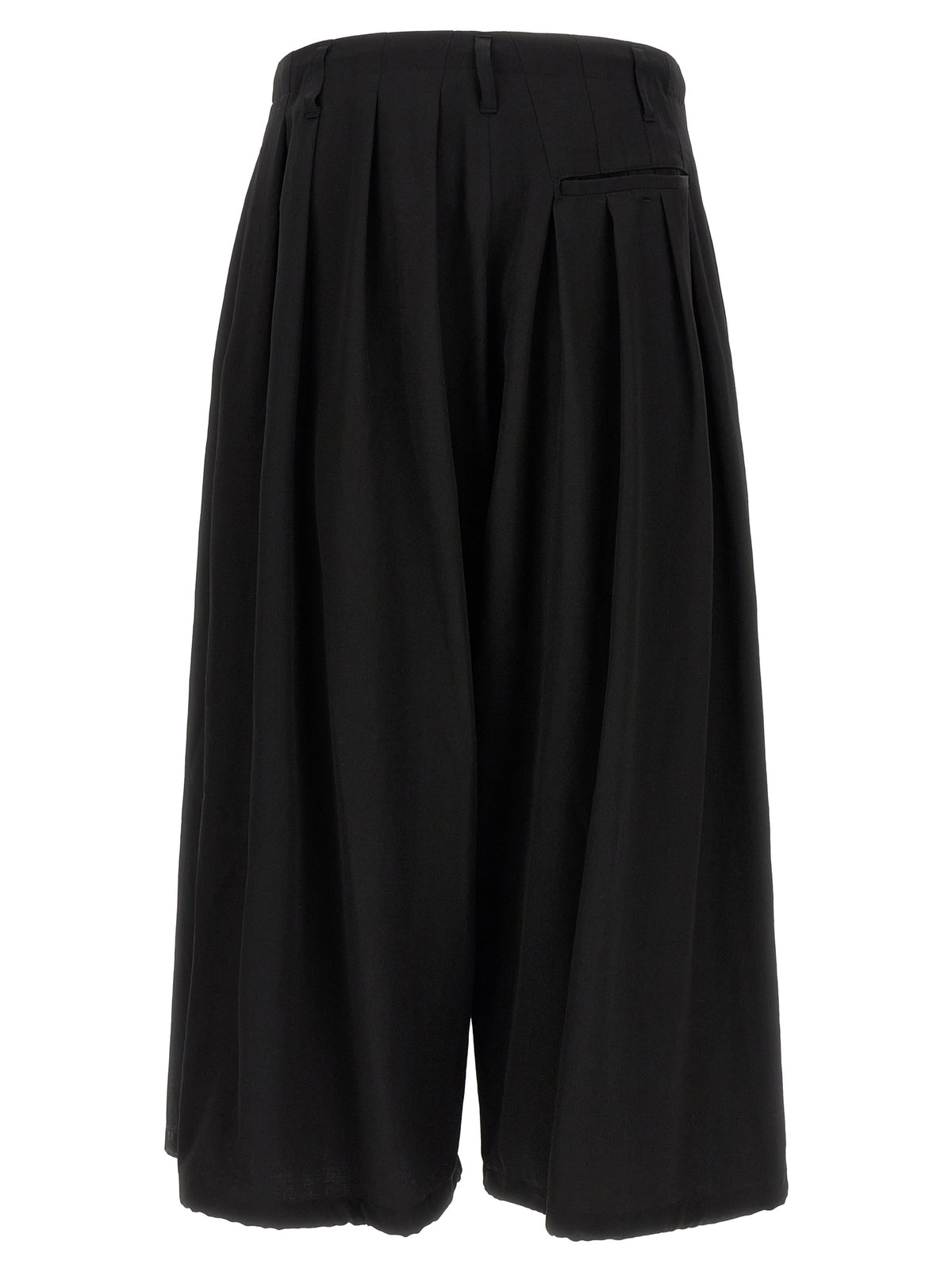 Yohji Yamamoto Schwarze Woll-Freizeithose