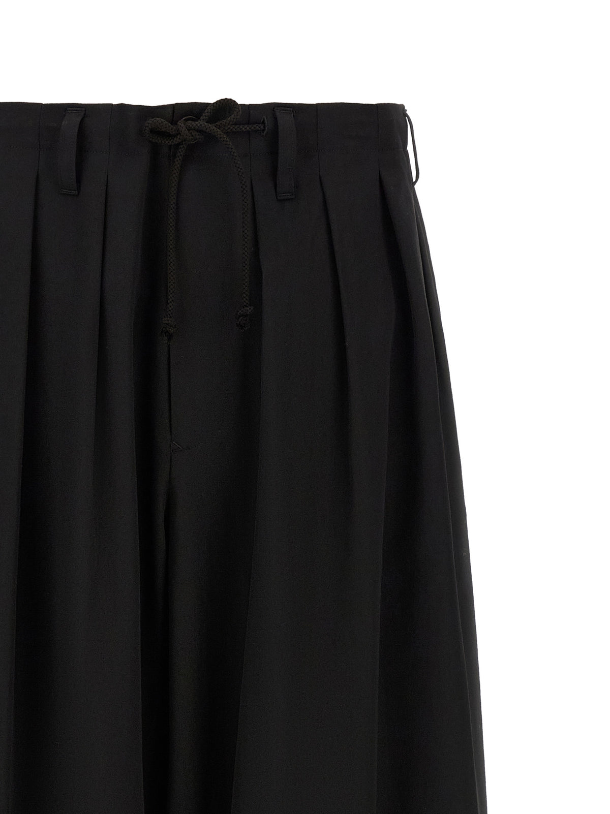Yohji Yamamoto Schwarze Woll-Freizeithose
