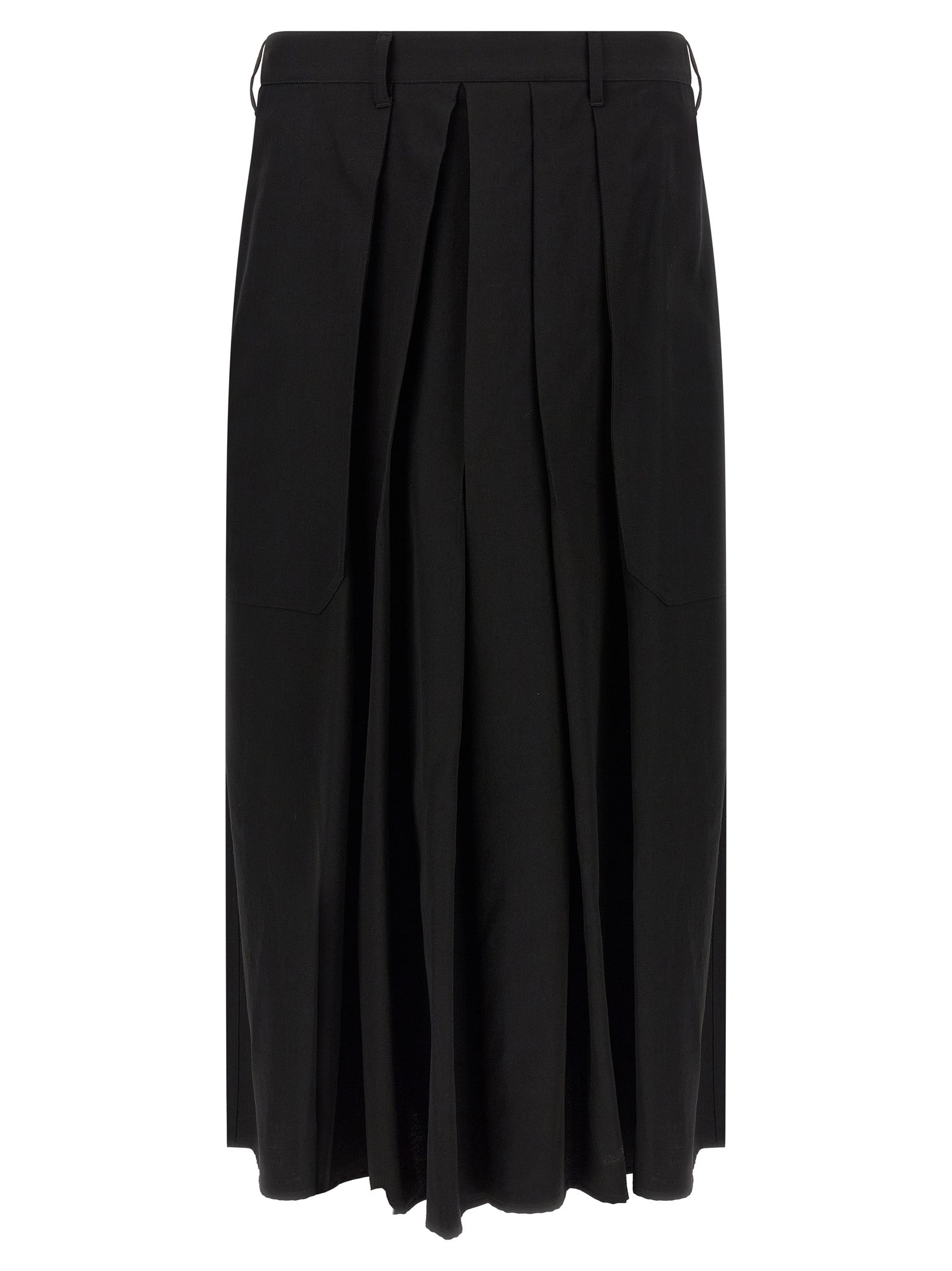 Yohji Yamamoto Schwarze Woll-Freizeithose