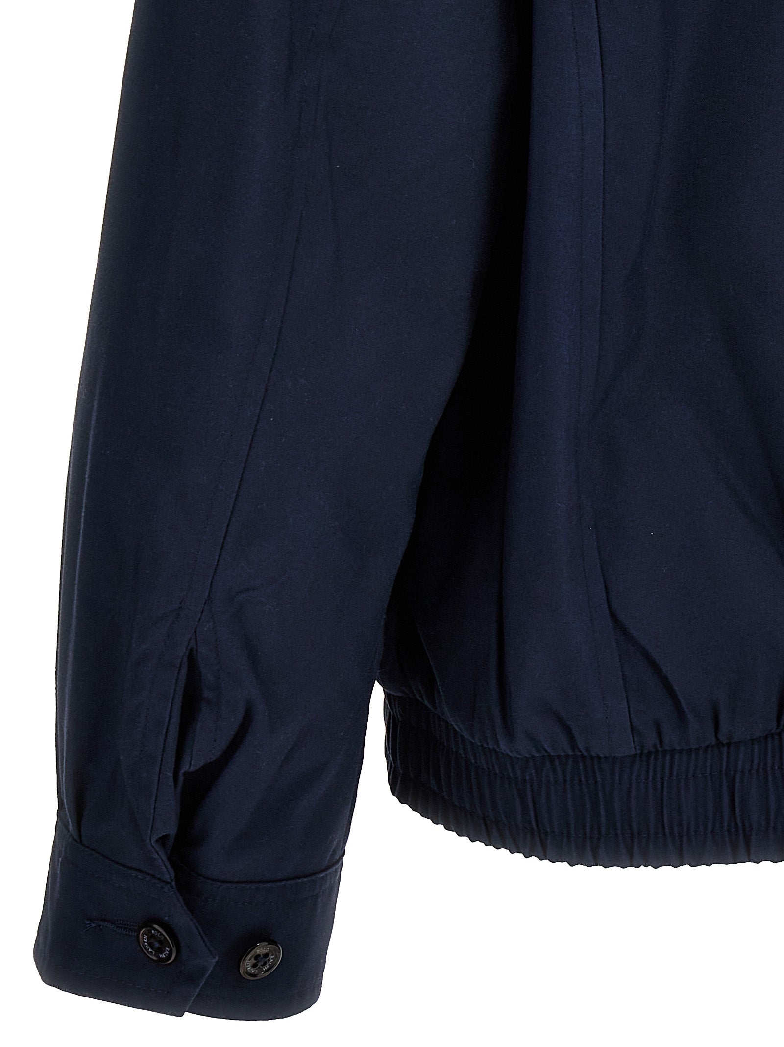 Polo Ralph Lauren Blaue Polyester-Jacke in voller Länge