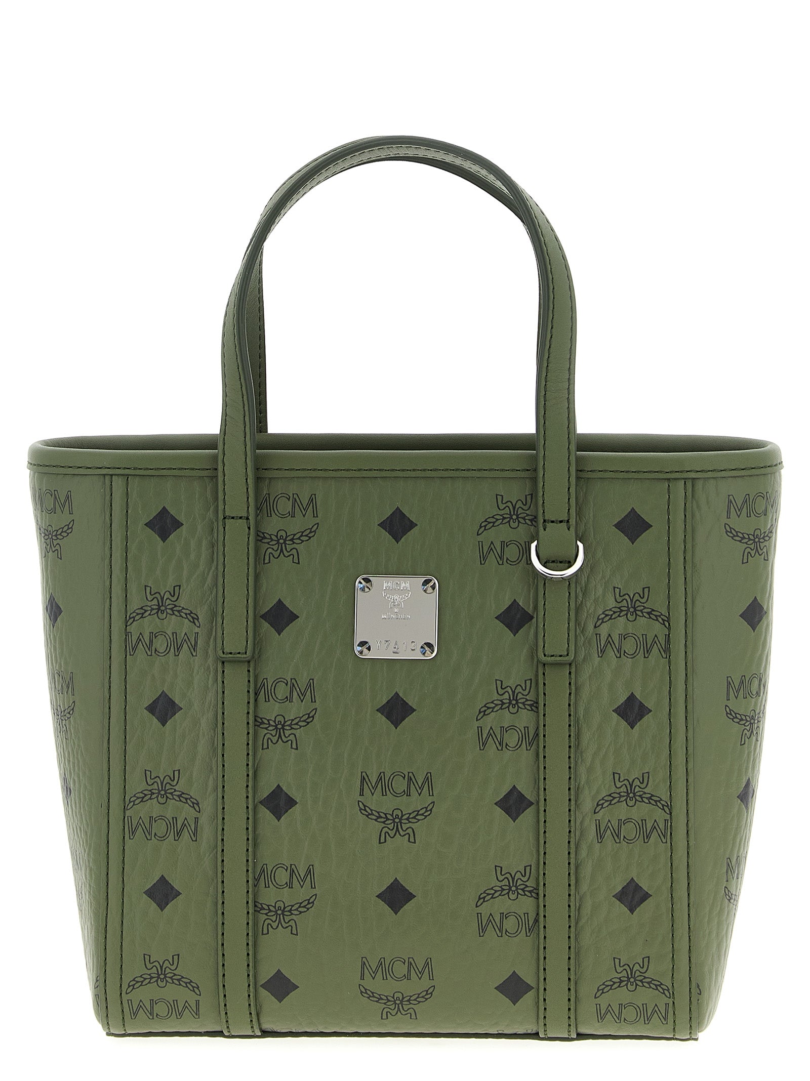MCM Zweifarbige Shopper-Tasche aus Polyethylen