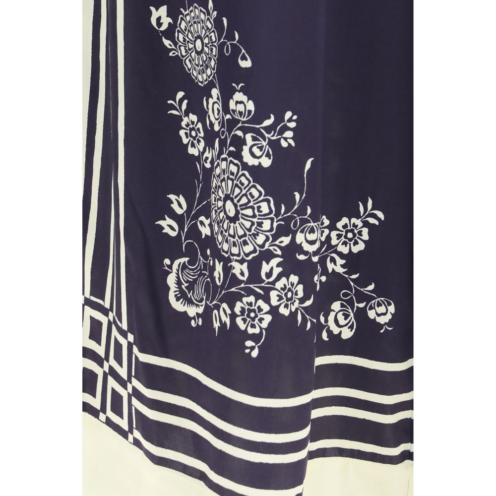 Alemais Blaue Seidenhose für die Freizeit