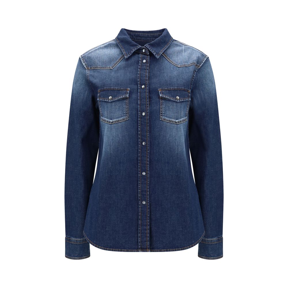 Jacob Cohen Blaues Denim-Hemd