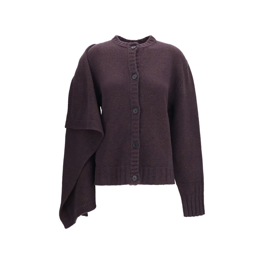 The Attico Brauner Woll Cardigan Oves Aries