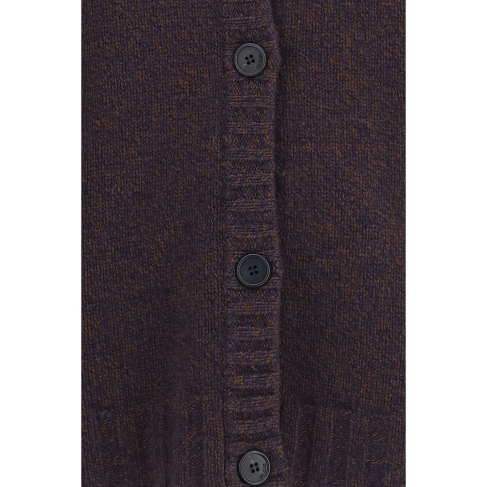 The Attico Brauner Woll Cardigan Oves Aries