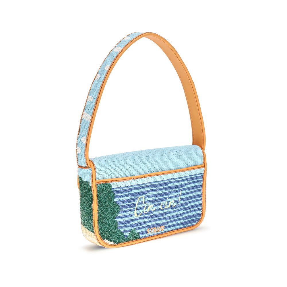Staud Schultertasche aus mehrfarbigem Rayon