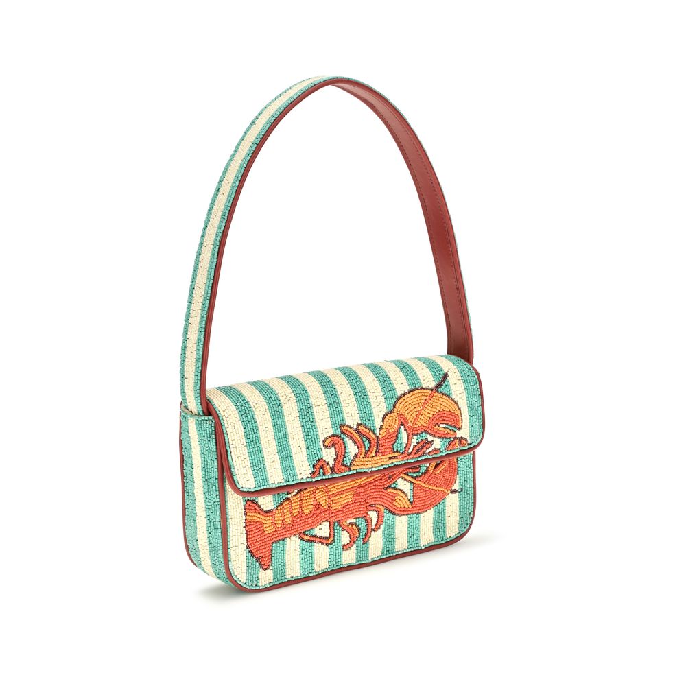 Staud Schultertasche aus mehrfarbigem Rayon