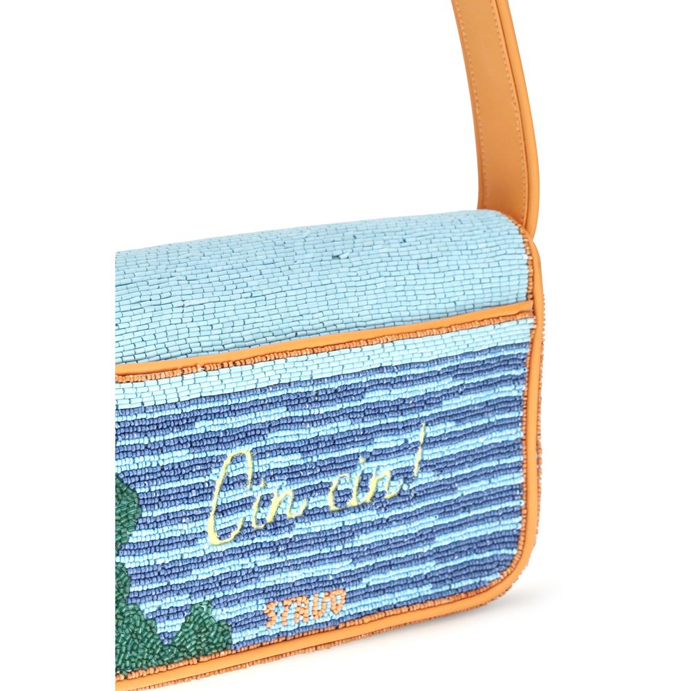 Staud Schultertasche aus mehrfarbigem Rayon