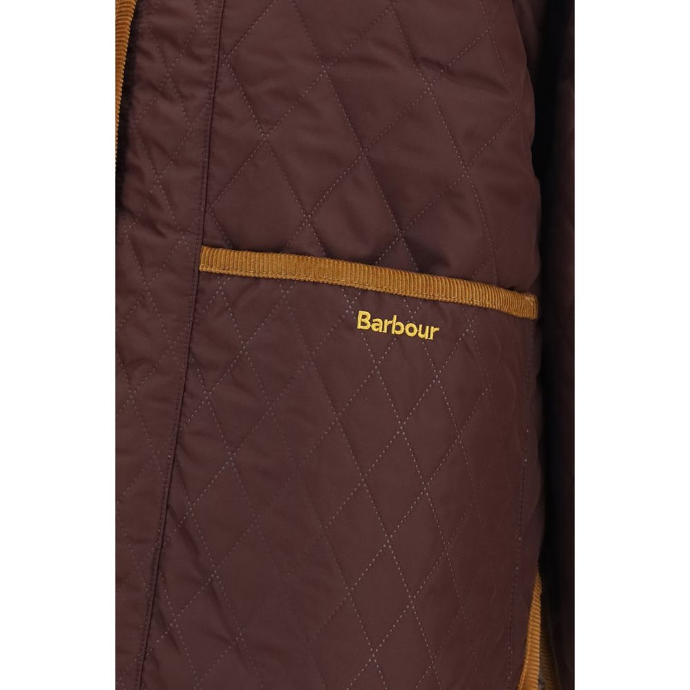 Barbour Bordeaux Polyester Jacke in voller Länge