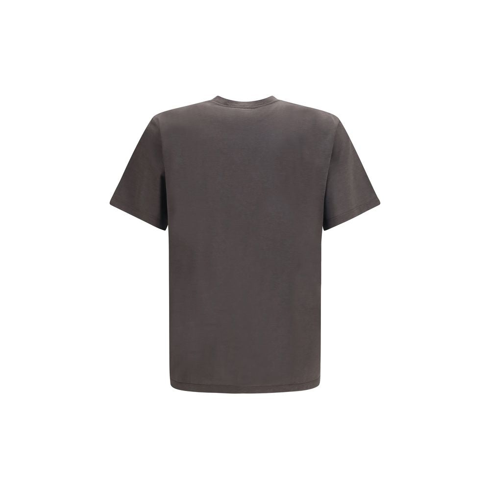 Saint Laurent Braunes Seiden-T-Shirt