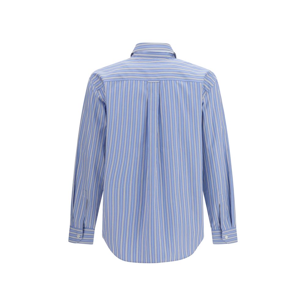Saint Laurent Blaues Baumwollhemd mit Muster