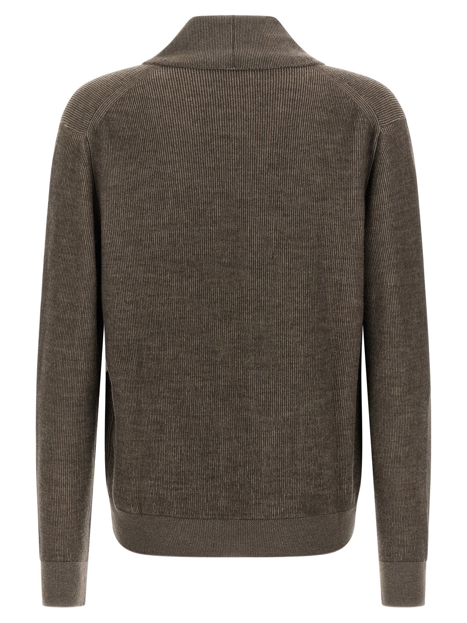 Brioni Brauner Kaschmir-Strickjacke