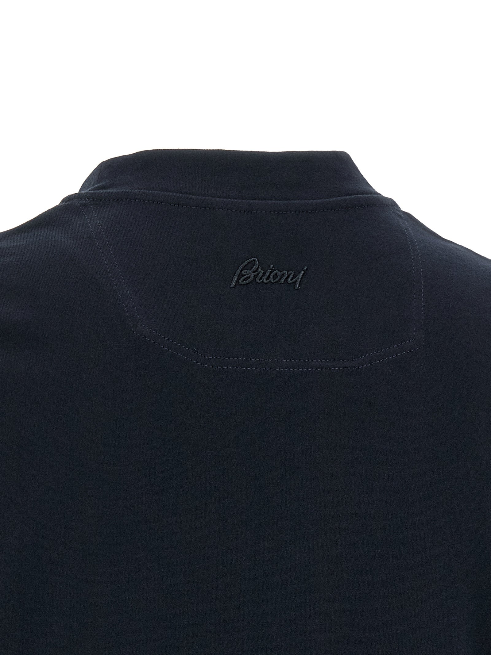 Brioni Blaues Baumwoll-T-Shirt