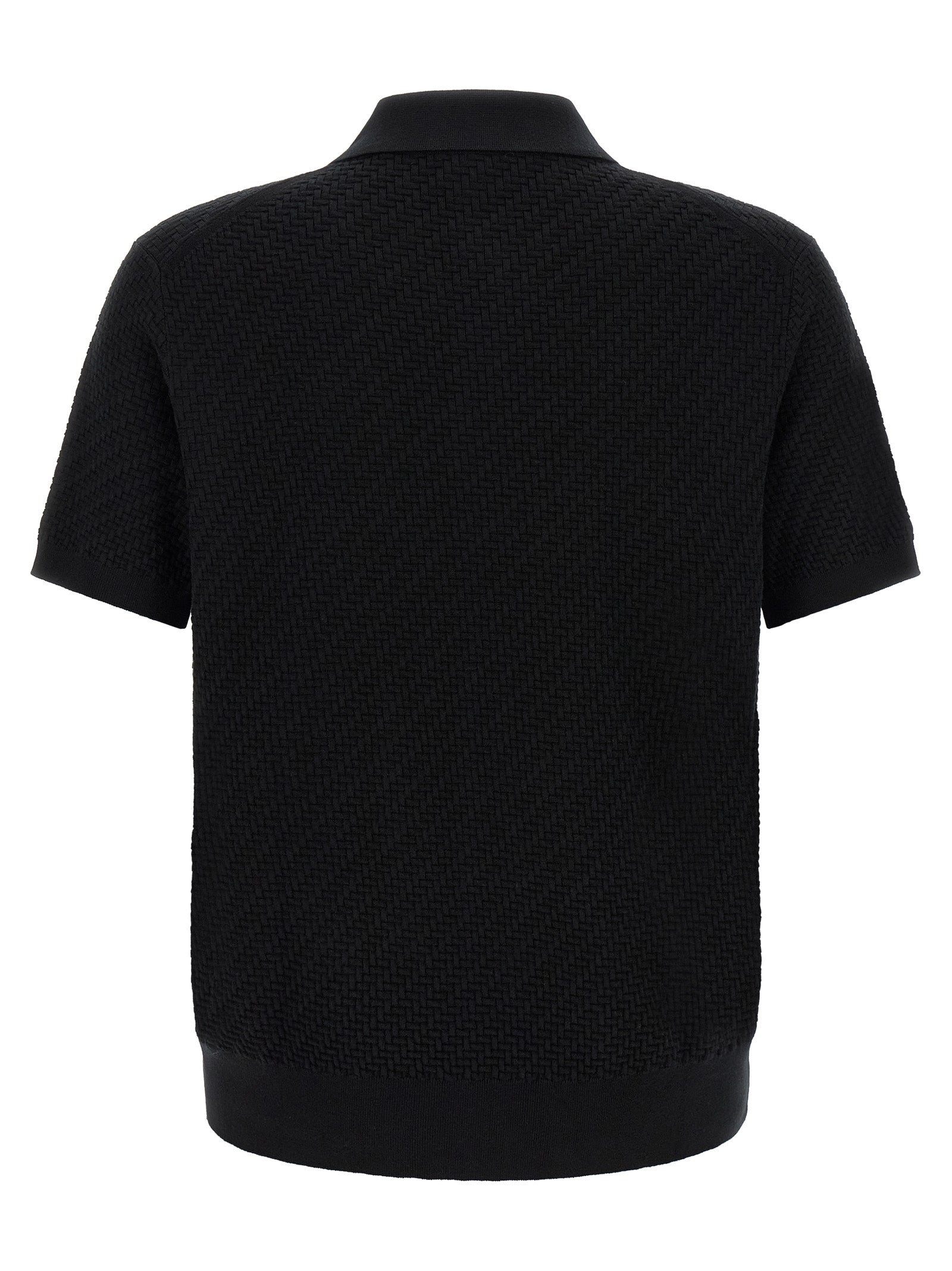Brioni Schwarzes Baumwoll-Poloshirt