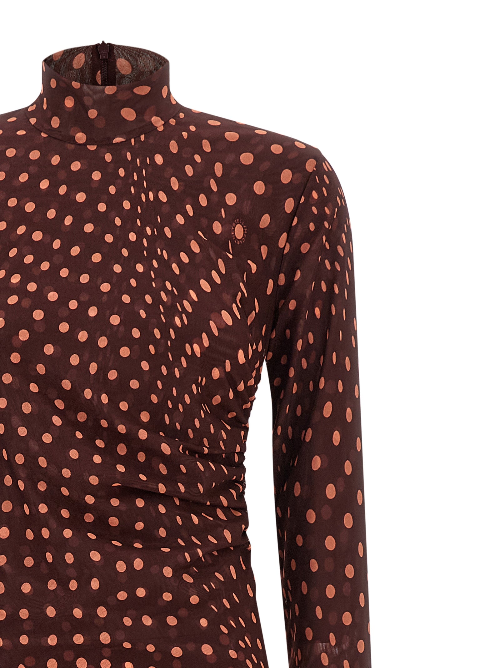 Stella McCartney Langes Kleid aus Bordeaux-Polyamid