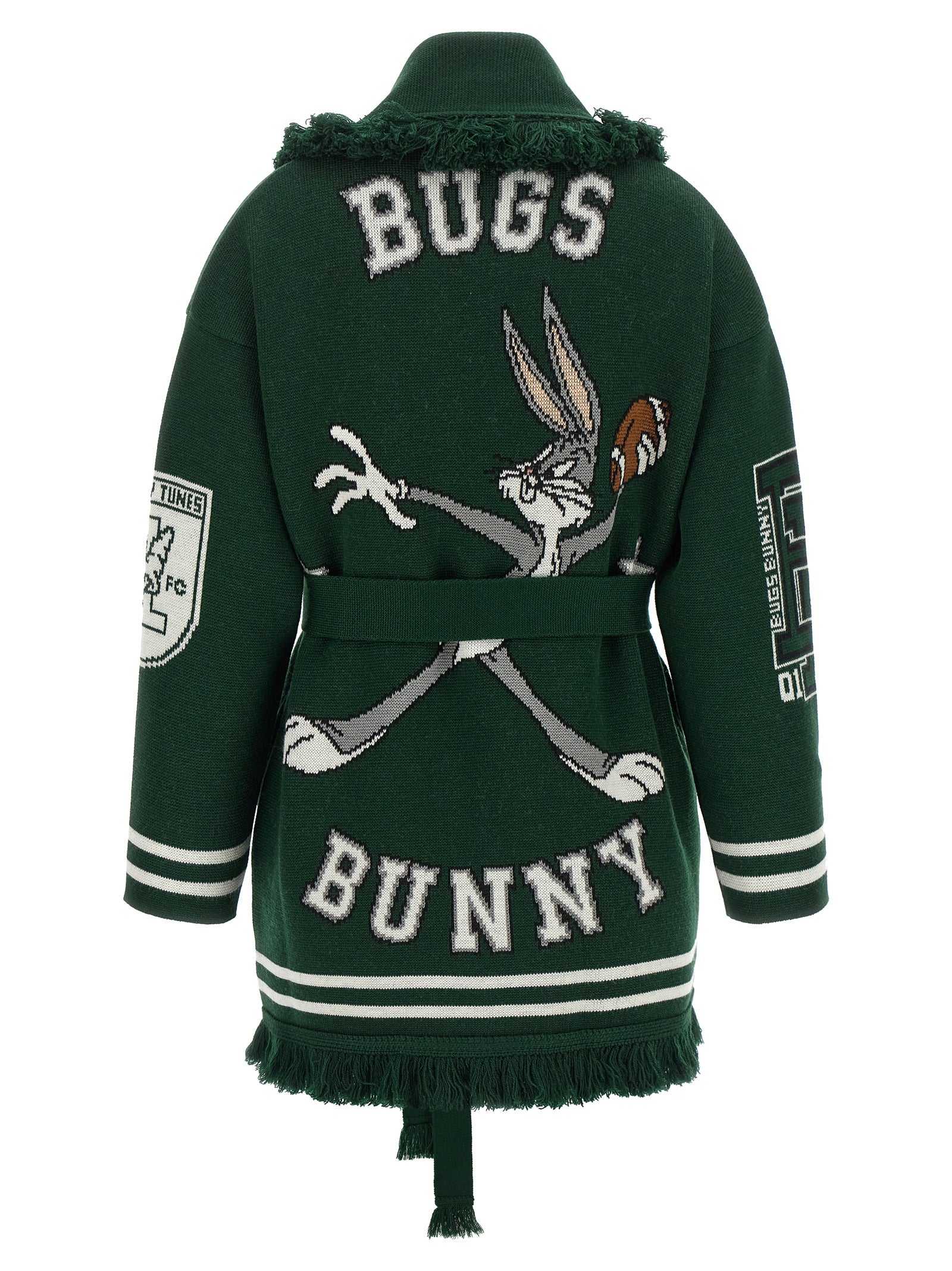 Alanui Zweifarbige Strickjacke aus reiner Schurwolle