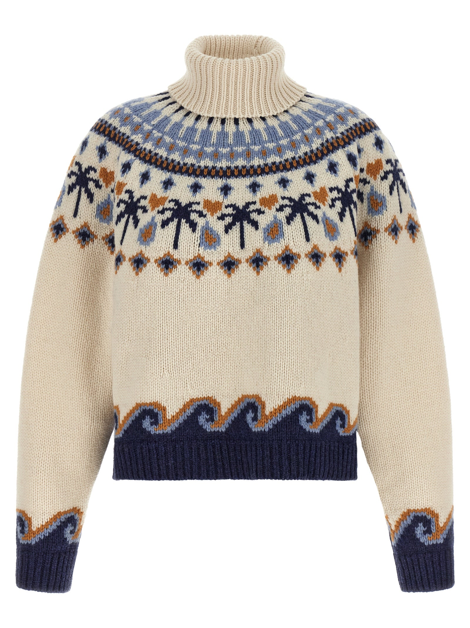 Alanui Mehrfarbige Strickjacke aus reiner Schurwolle