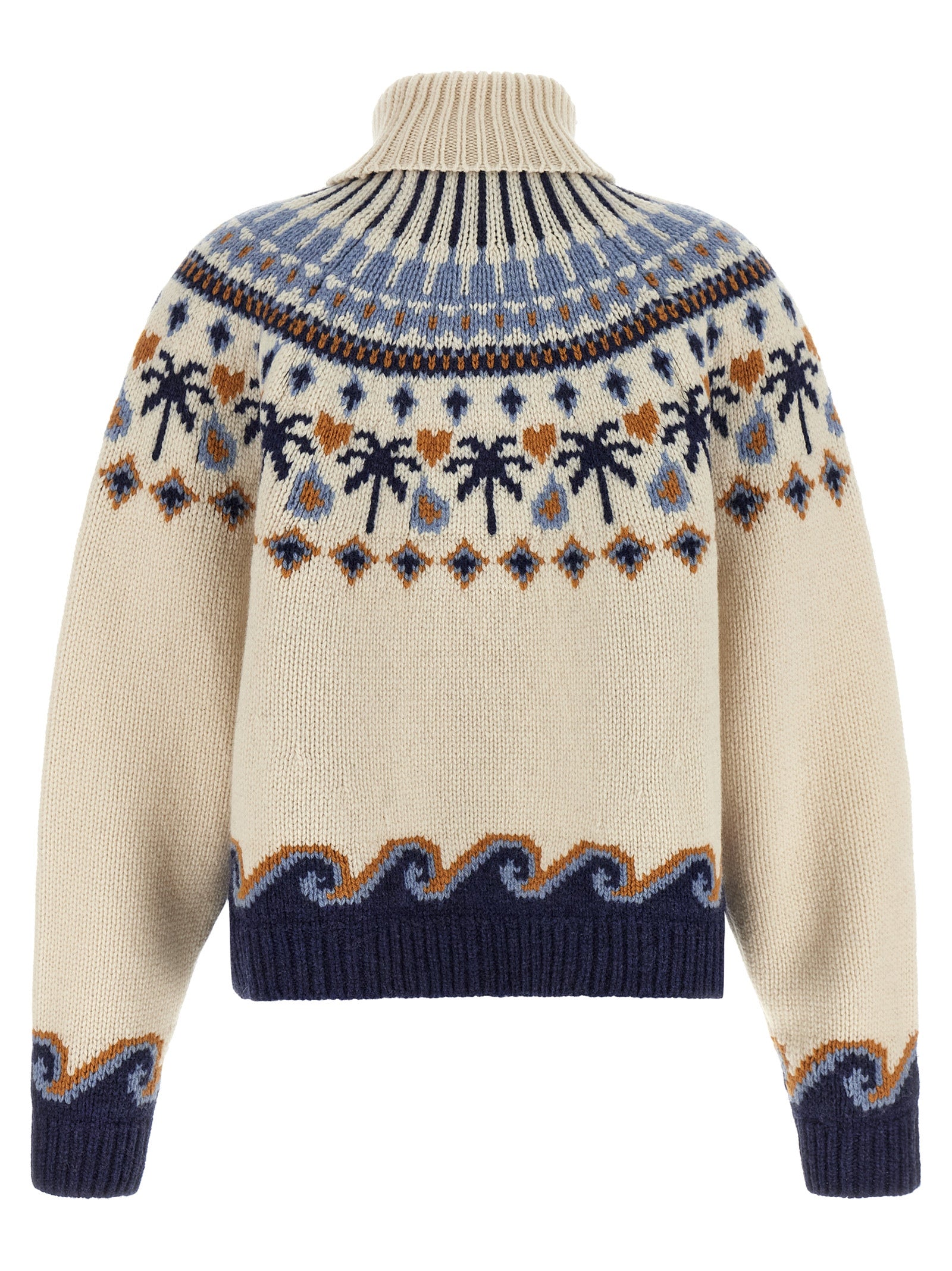 Alanui Mehrfarbige Strickjacke aus reiner Schurwolle