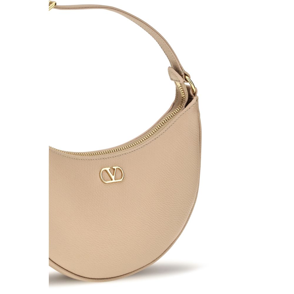 Valentino Garavani Beige Kalbsleder Bos Taurus Schultertasche