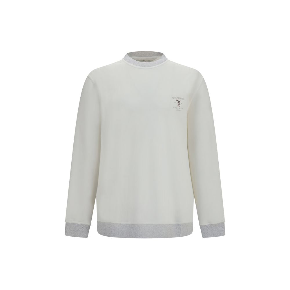 Brunello Cucinelli Weißes Baumwoll-Sweatshirt
