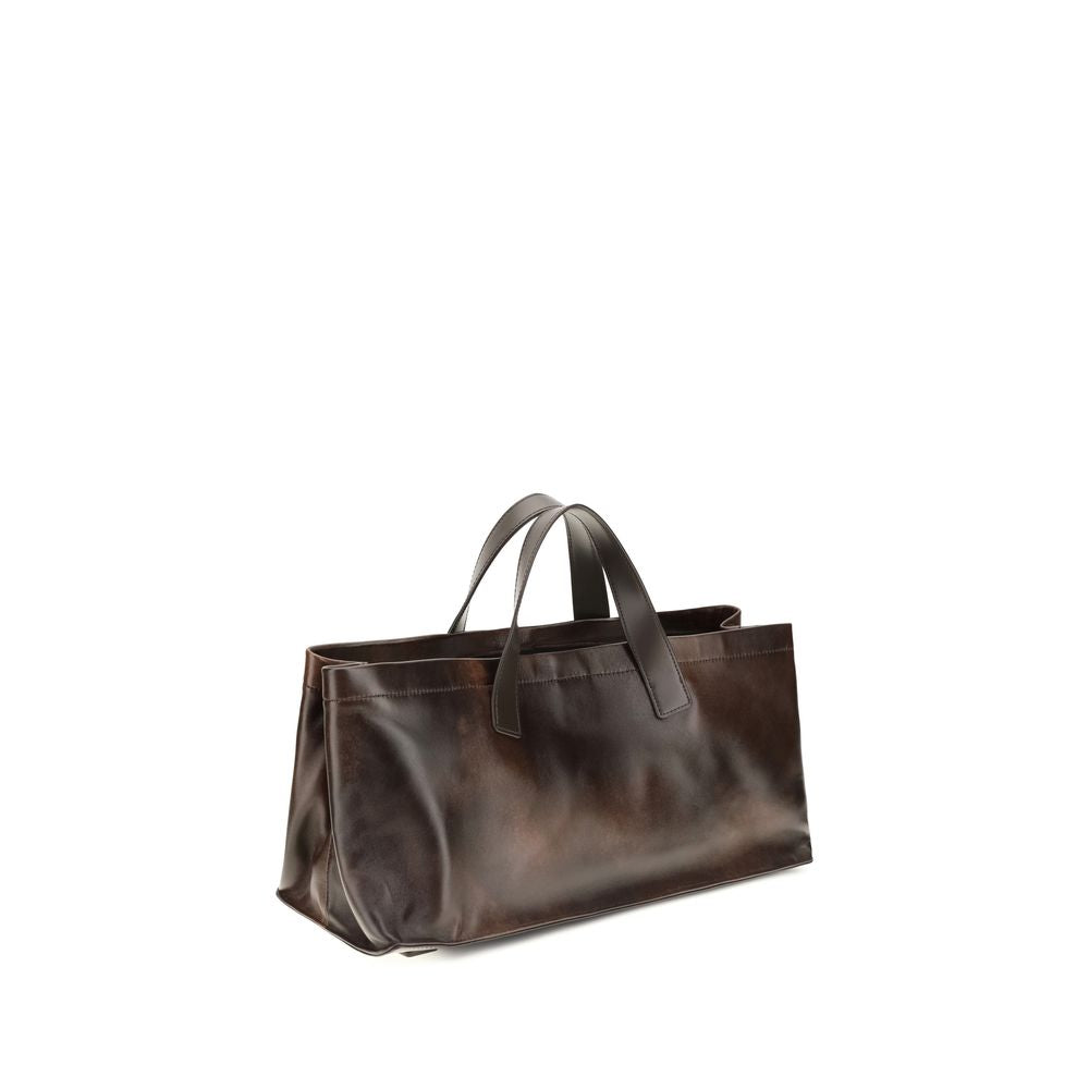 Staud Schultertasche aus braunem Lammleder Ovis Aries Aries