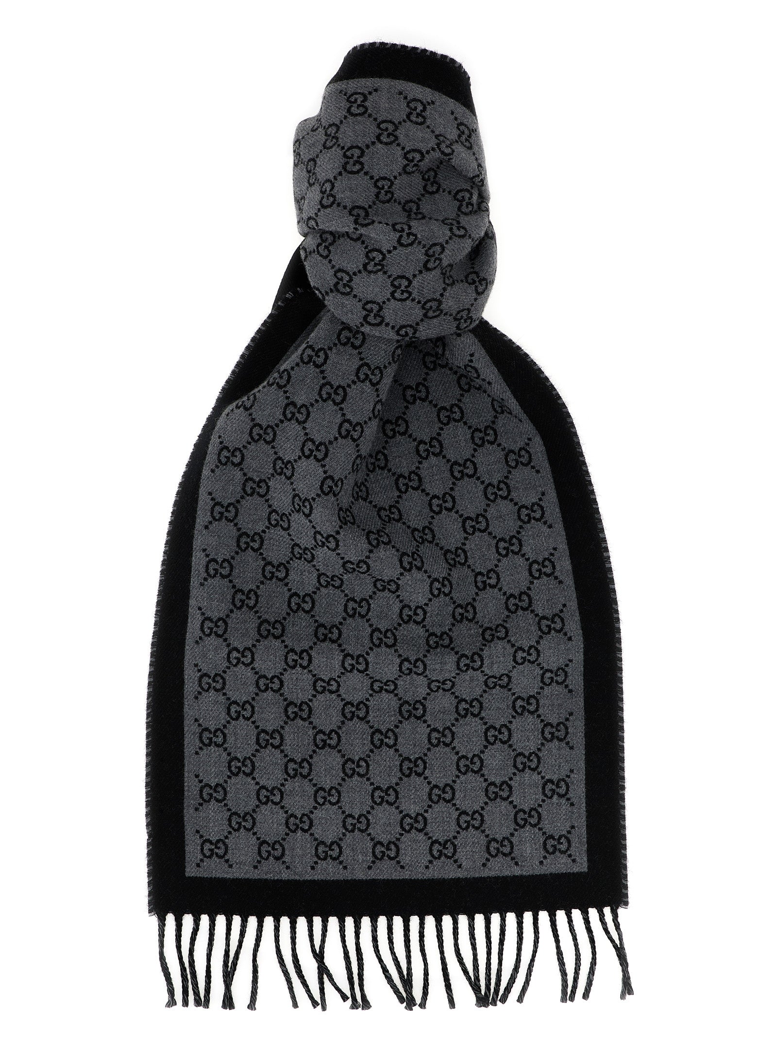 Gucci Grauer Wollschal