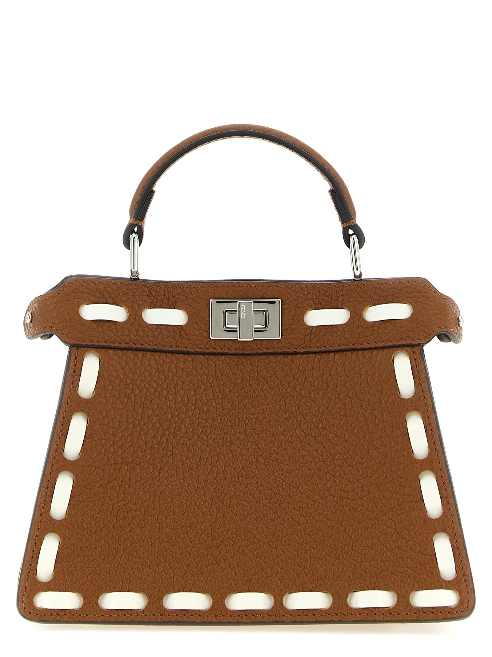 Fendi Braune Kalbsleder-Handtasche