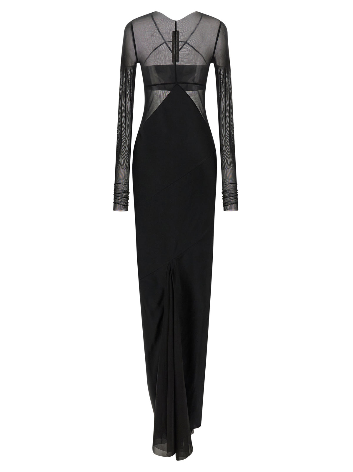 Rick Owens Langes schwarzes Kleid aus Nylon