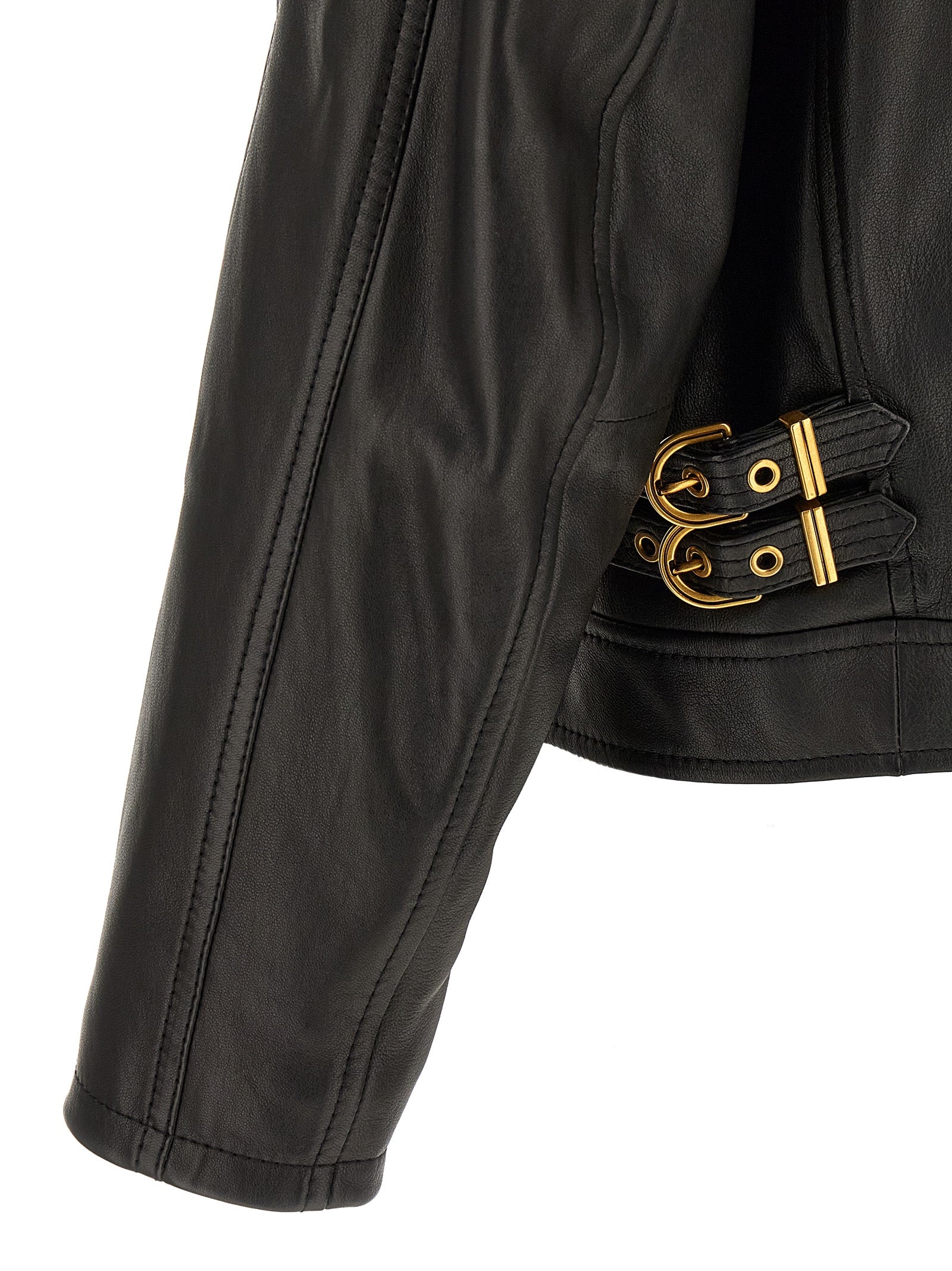 Versace Schwarze Lammlederjacke