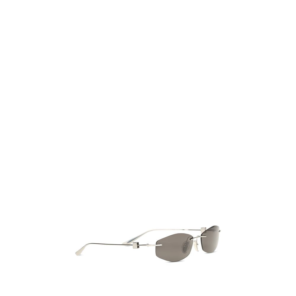 Balenciaga Sonnenbrille aus silbernem Metall