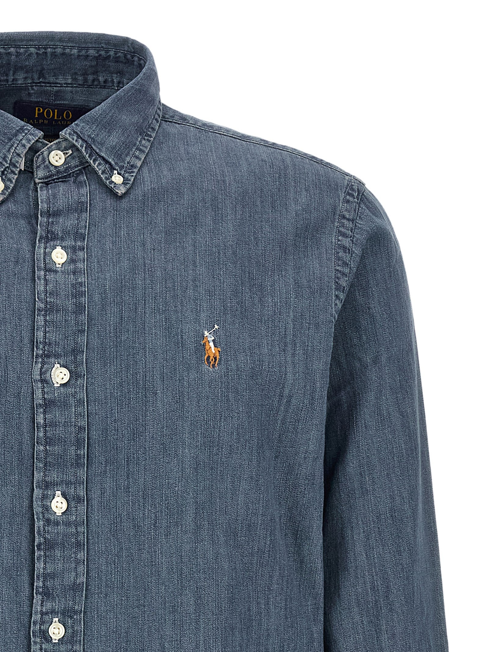 Polo Ralph Lauren Blaue Baumwollbluse