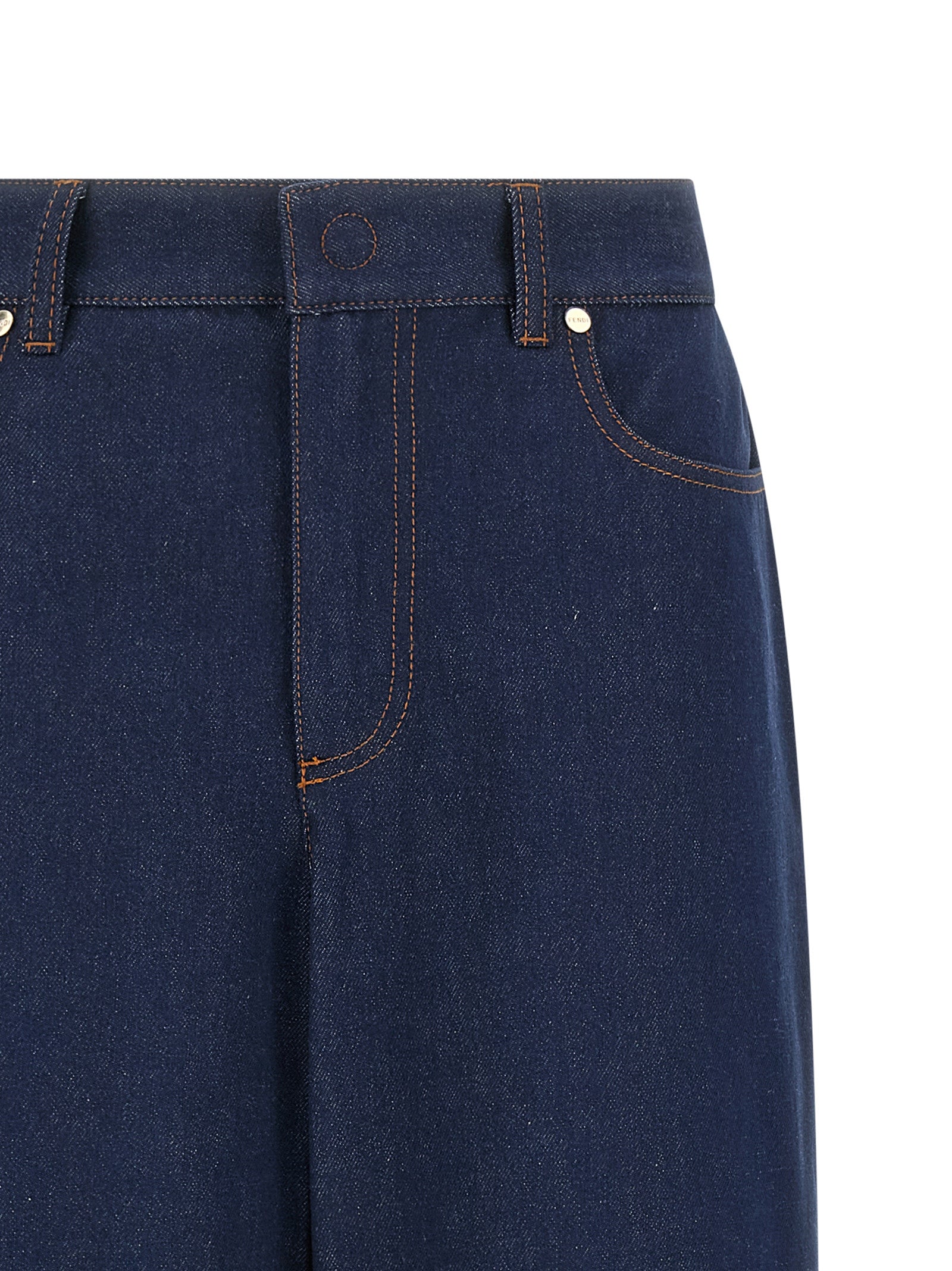 Fendi Blaue Baumwolljeans Denim
