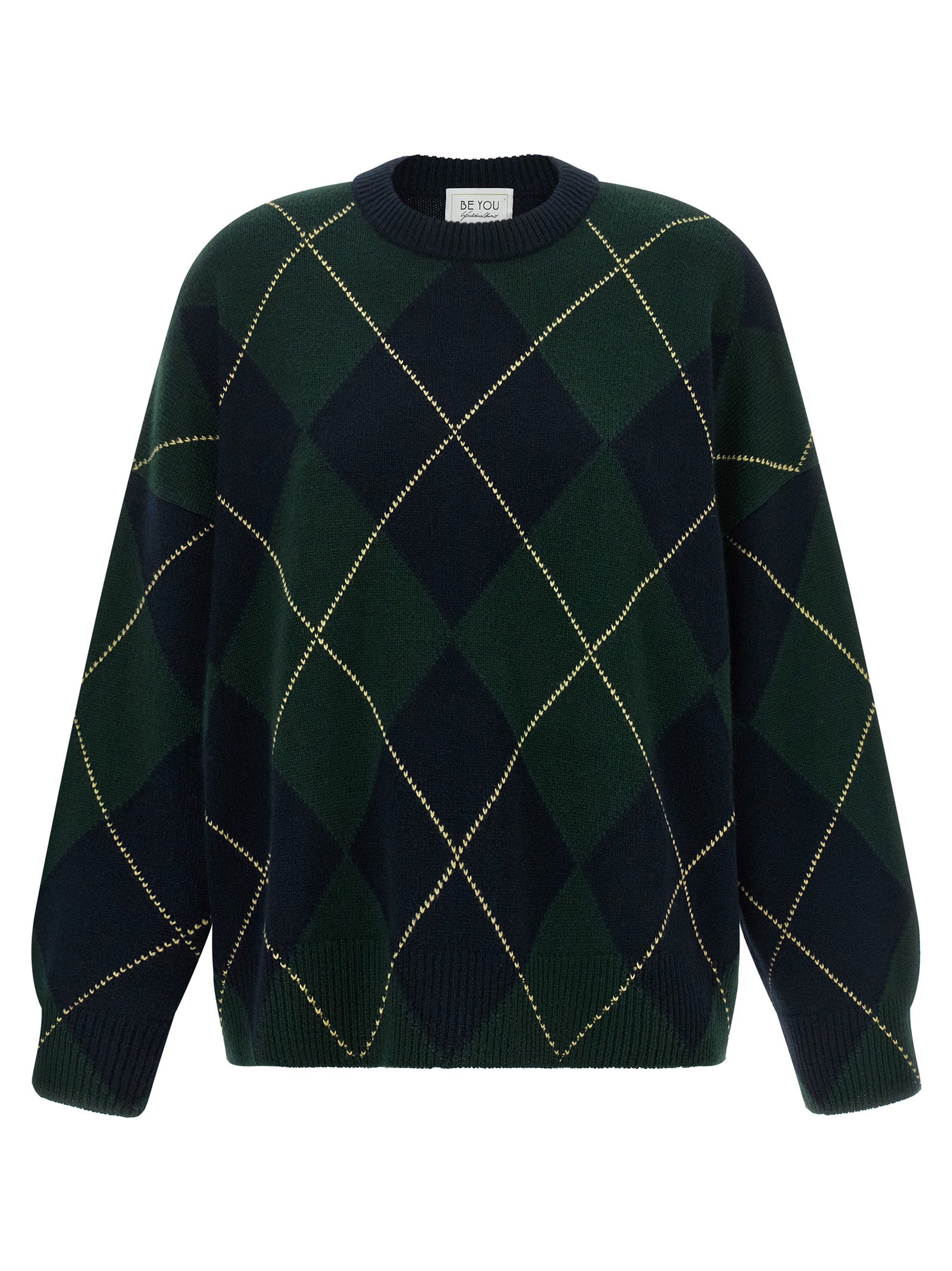 BE YOU Mehrfarbige Kaschmir-Strickjacke