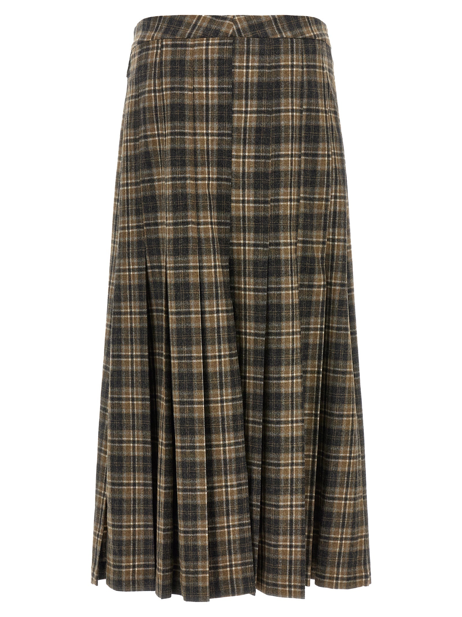 Brunello Cucinelli Minirock aus brauner Schurwolle