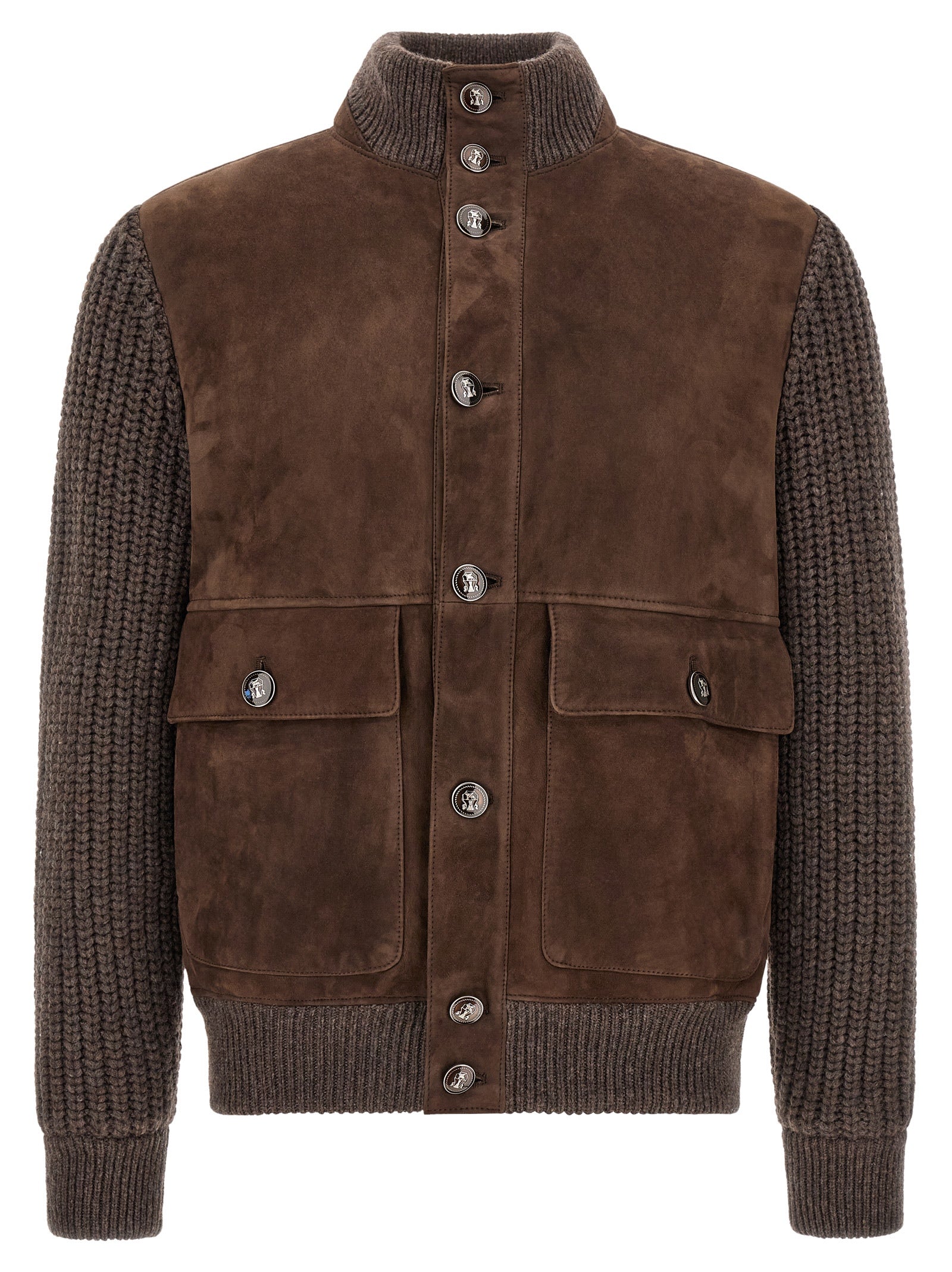 Brunello Cucinelli Braune Lammlederjacke