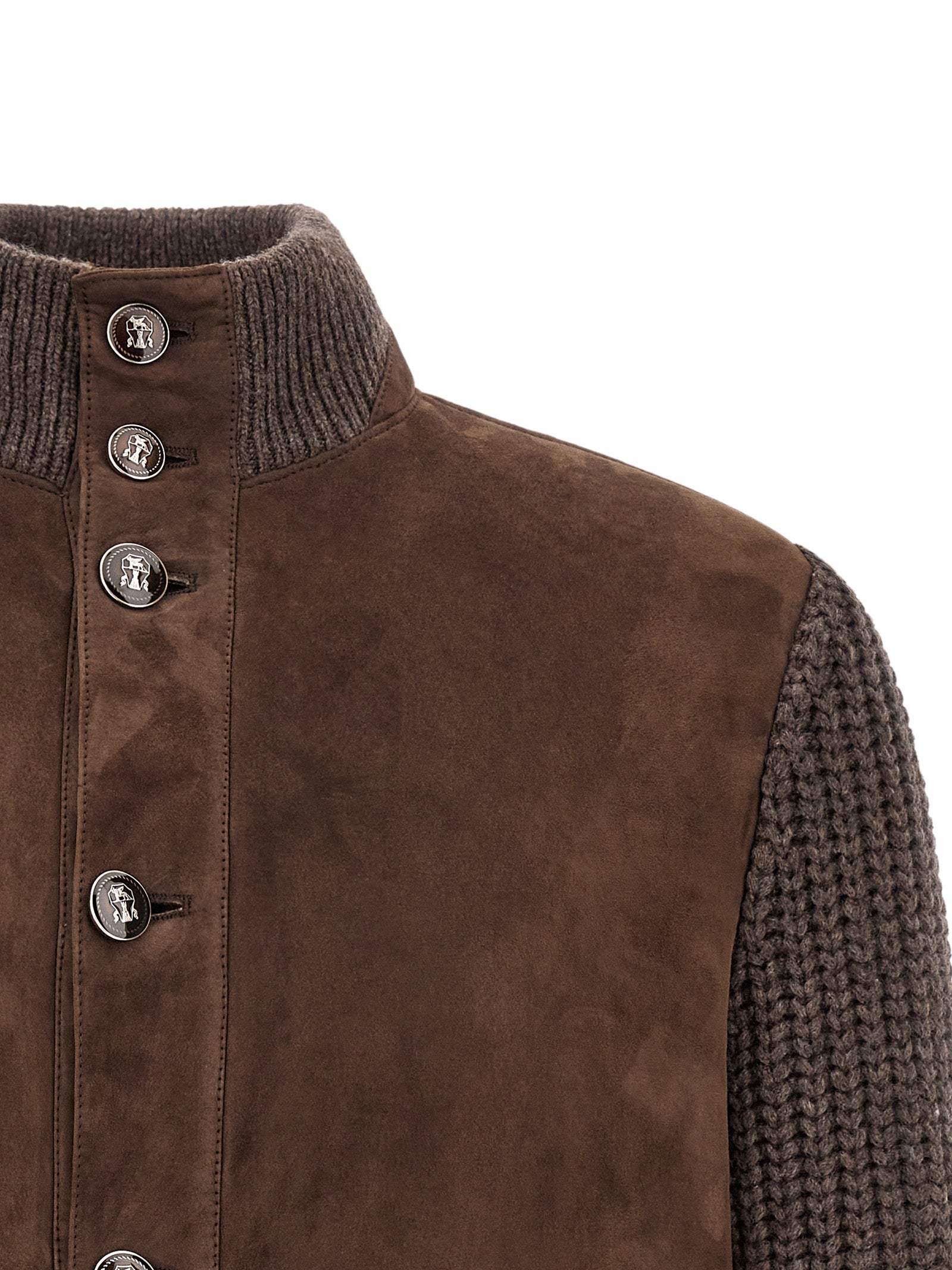 Brunello Cucinelli Braune Lammlederjacke