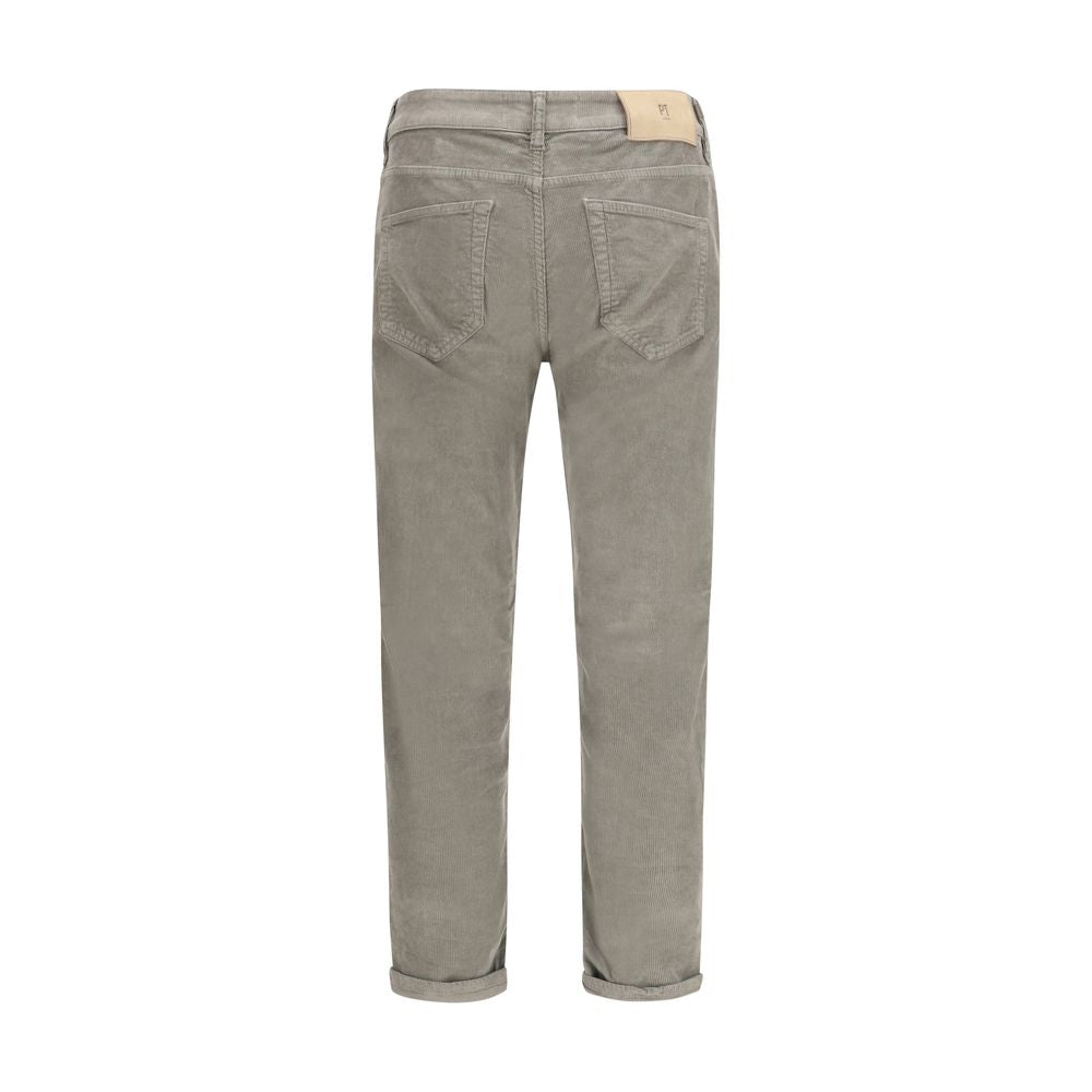 PT Torino Graue Baumwoll-Freizeithose