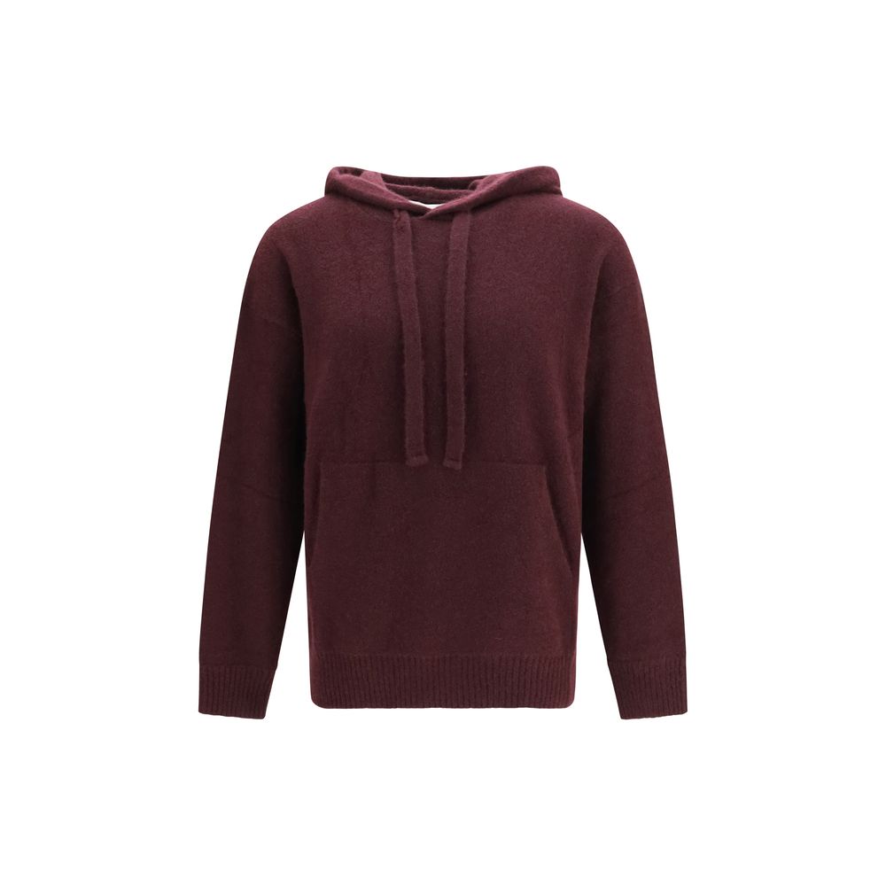 Laneus Bordeaux Kaschmir-Kapuzenpullover