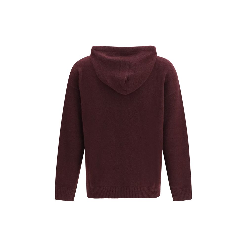 Laneus Bordeaux Kaschmir-Kapuzenpullover