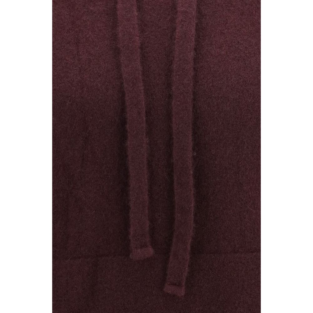 Laneus Bordeaux Kaschmir-Kapuzenpullover