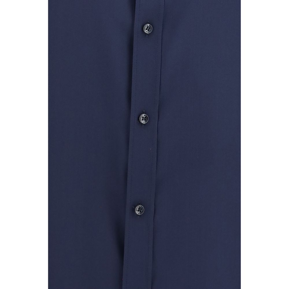 Dolce & Gabbana Blaues Seidenhemd
