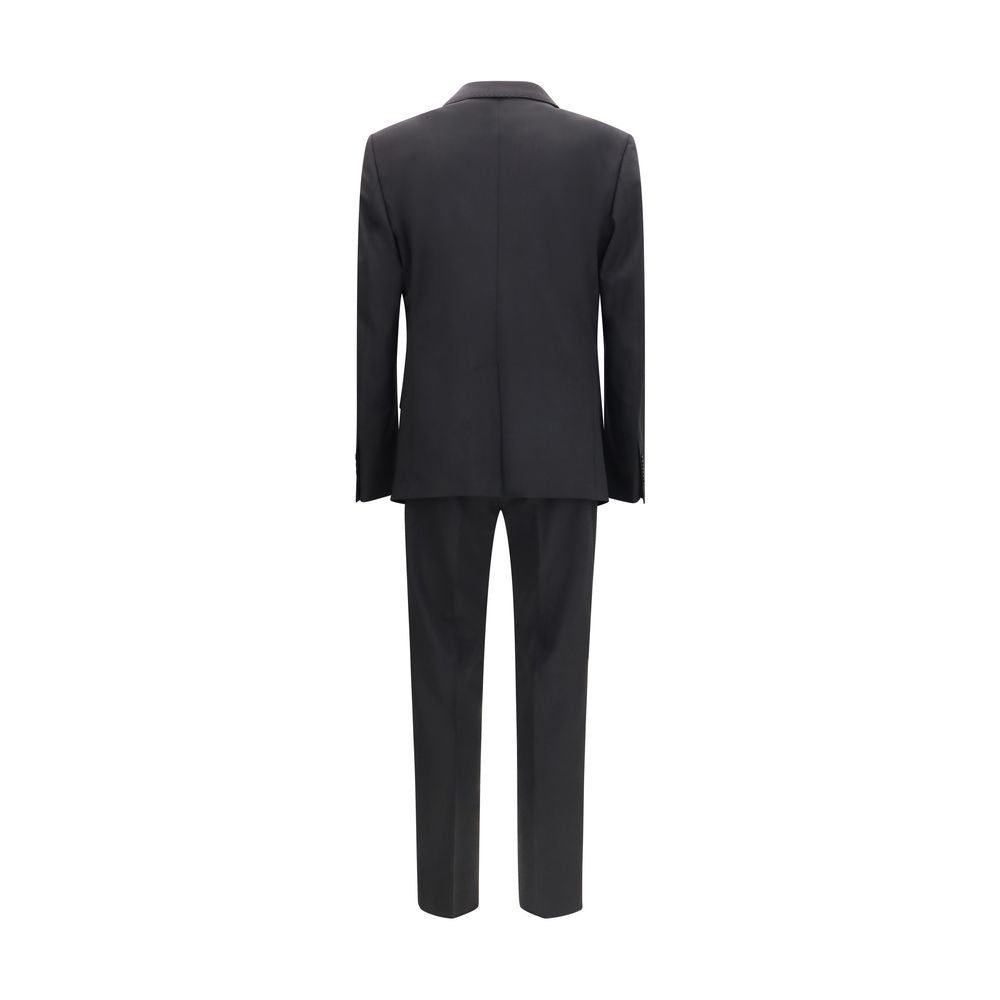 Dolce & Gabbana Anzug Aries aus schwarzer Wolle, zweiteilig