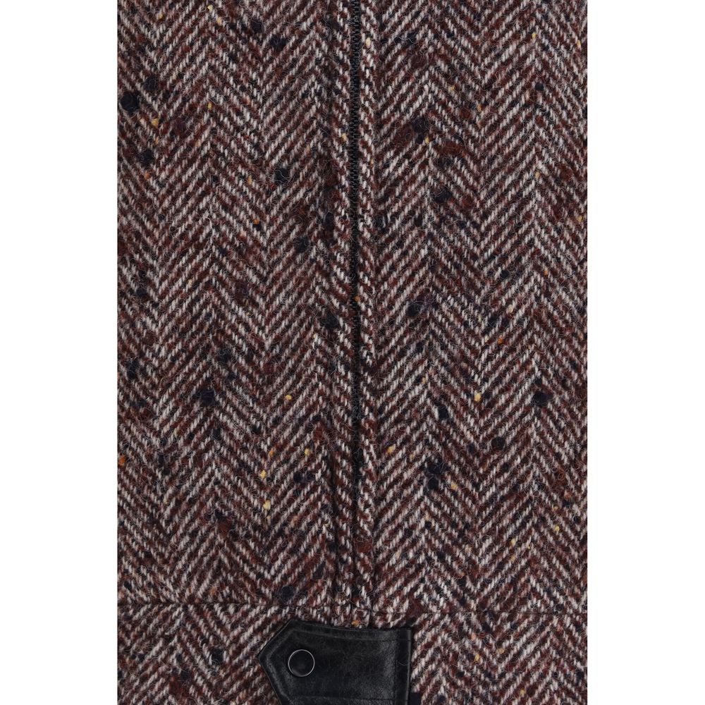 Kristina Ti Mehrfarbige Jacke aus Ovis Aries Wolle, durchgehend