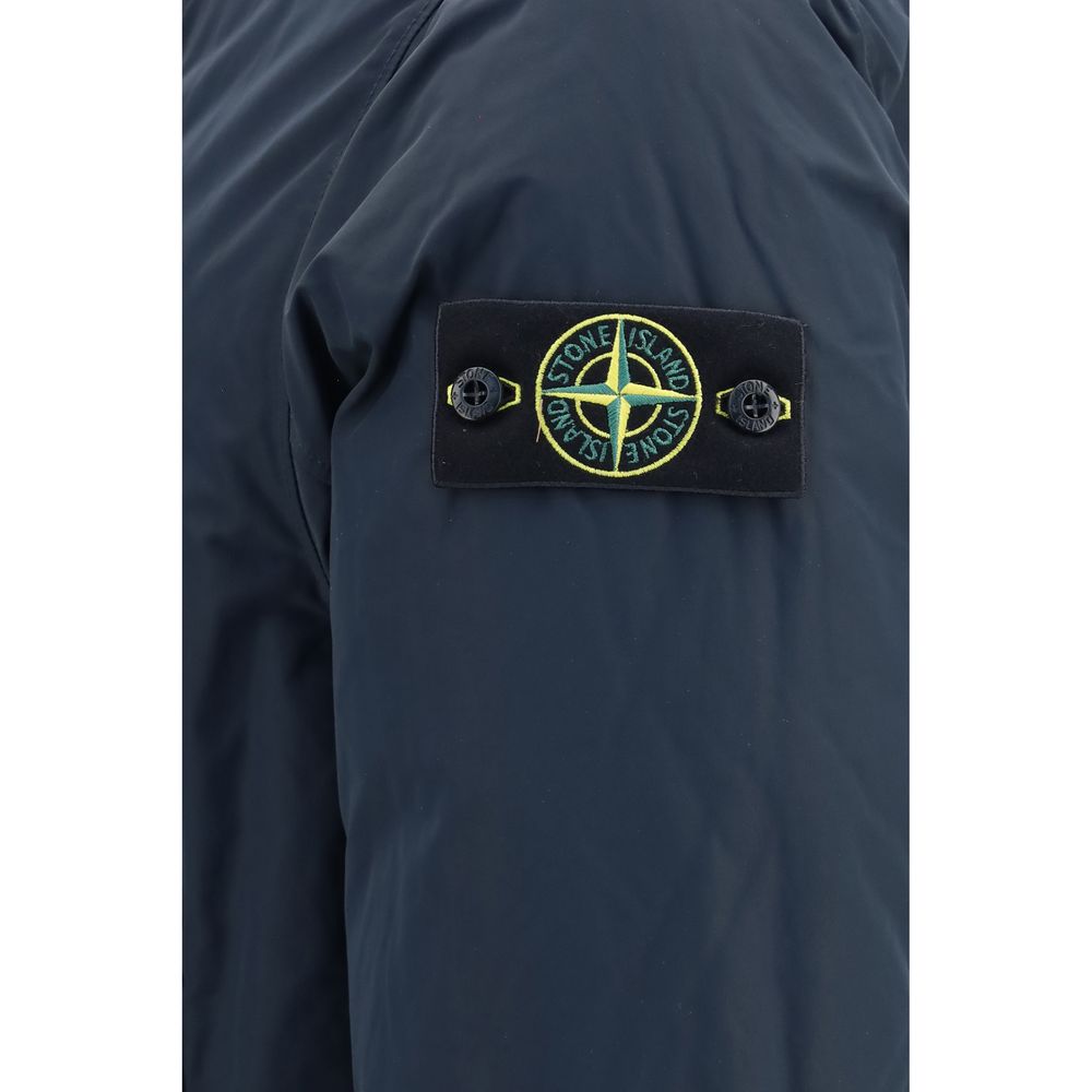 Stone Island Blauer Polyester-Mantel
