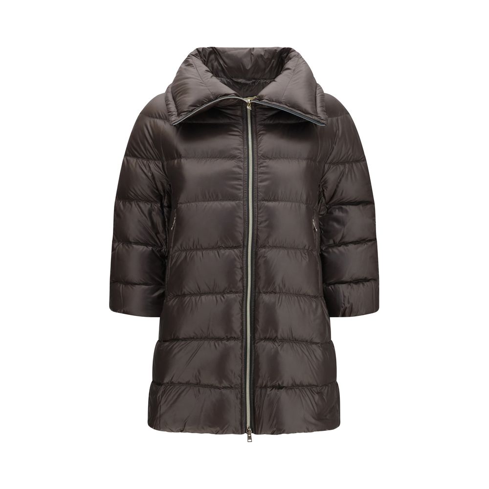 Herno Graue Polyester-Jacke in voller Länge