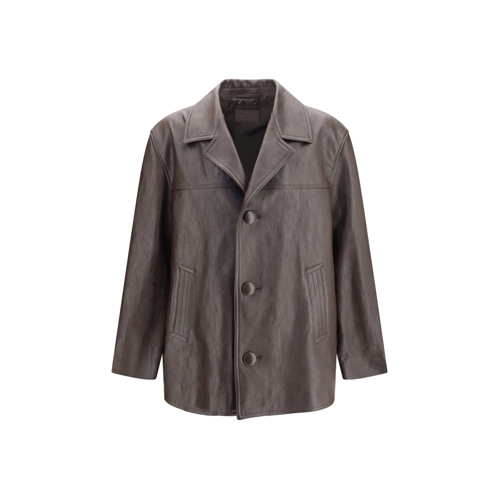 Prada Braune Lammlederjacke