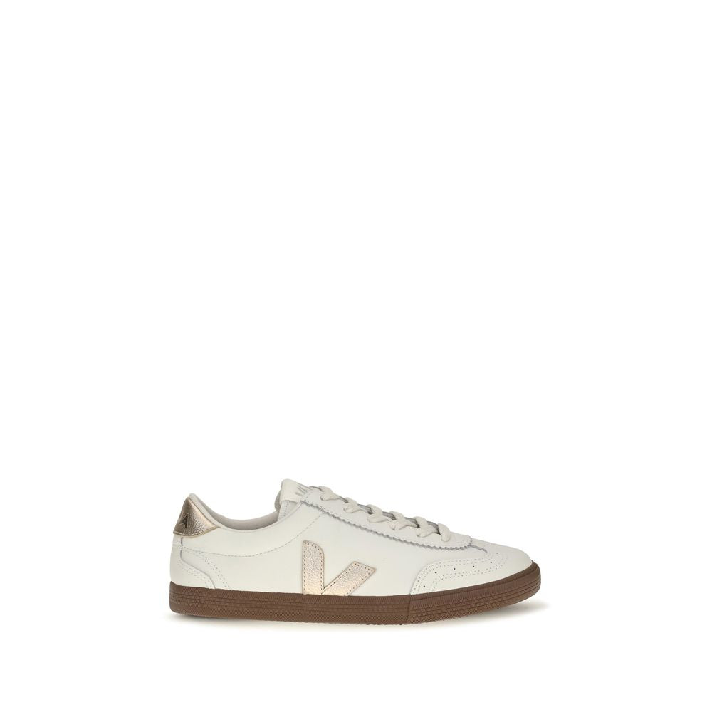 Veja Weiße Low-Top-Sneaker aus Kalbsleder Bos Taurus